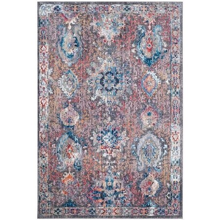 Safavieh 7 x 7 ft. Bristol Power Loomed Square Area Rug, Dark Grey and Blue BTL340A-7SQ